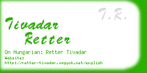 tivadar retter business card